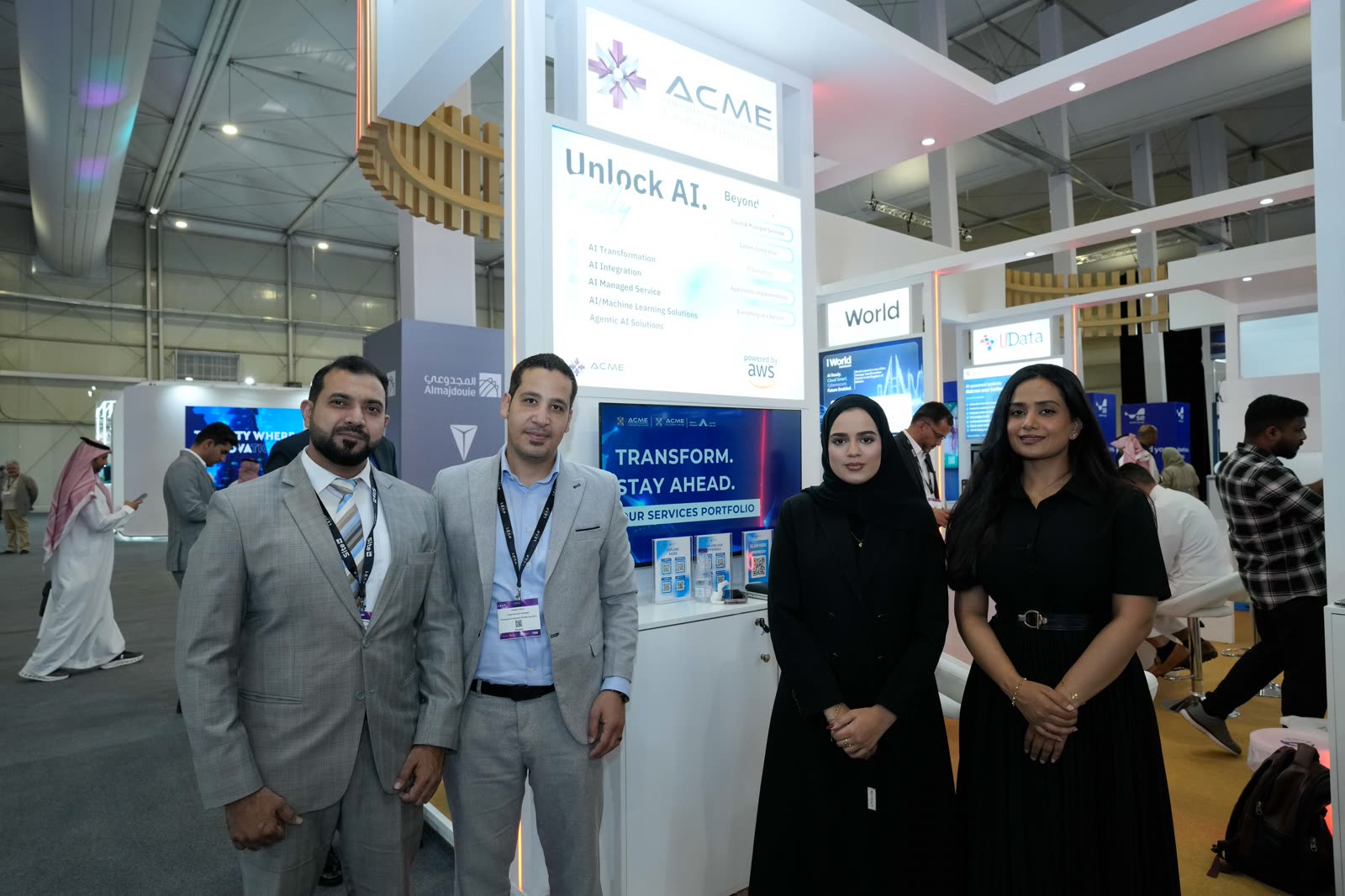 ACME team at the Bahrain Pavilion on Day 3 of LEAP 2026