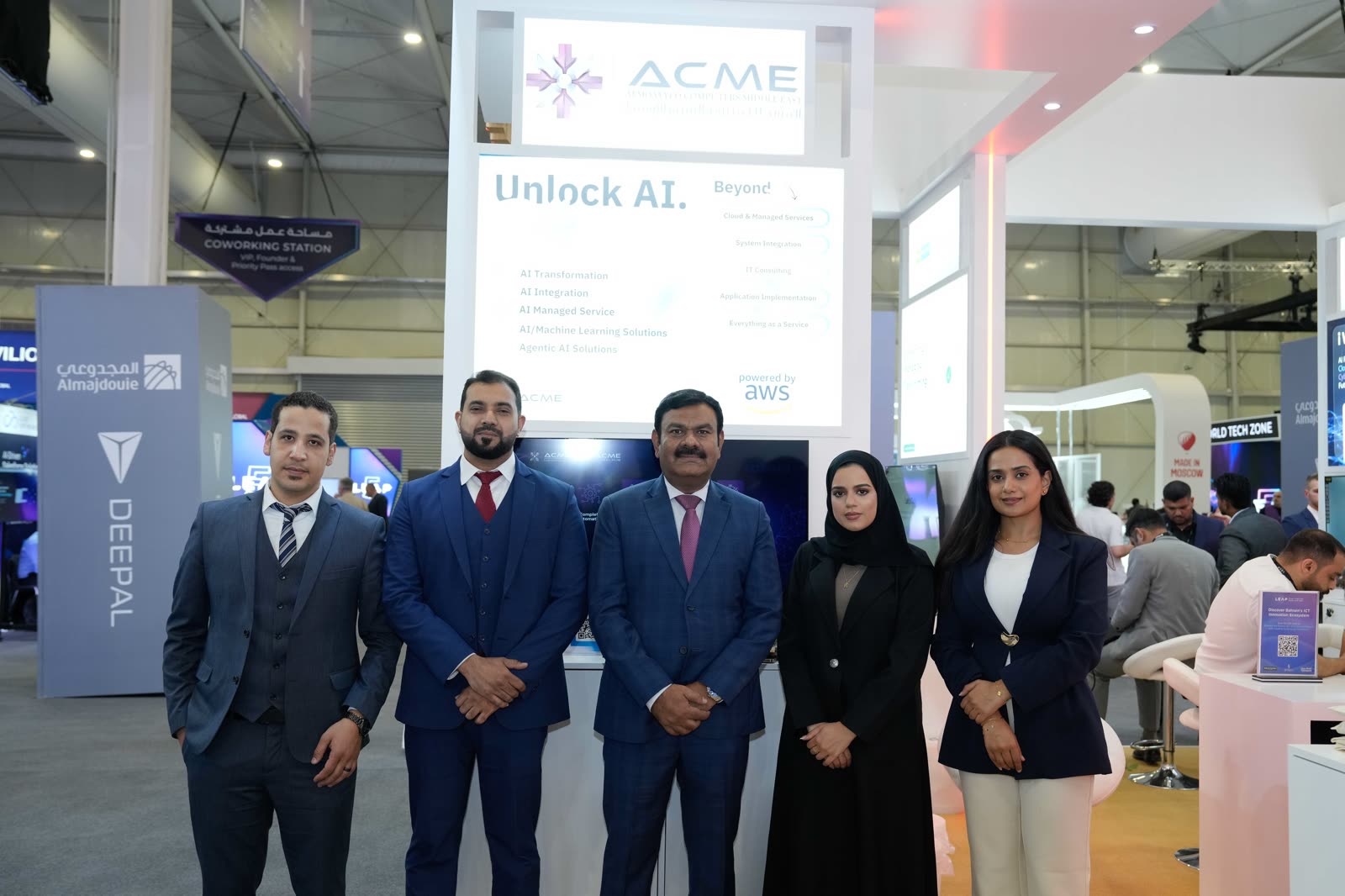 ACME team at the Unlock AI stand, LEAP 2026